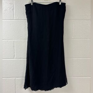 Heidi Weisel New York Black Silk Strapless Dress Size 10